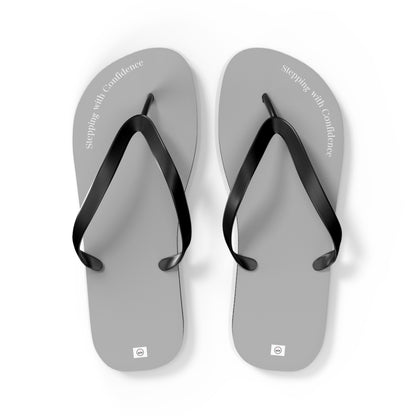 Stepping With Confidence-LIght Grey Flip Flops