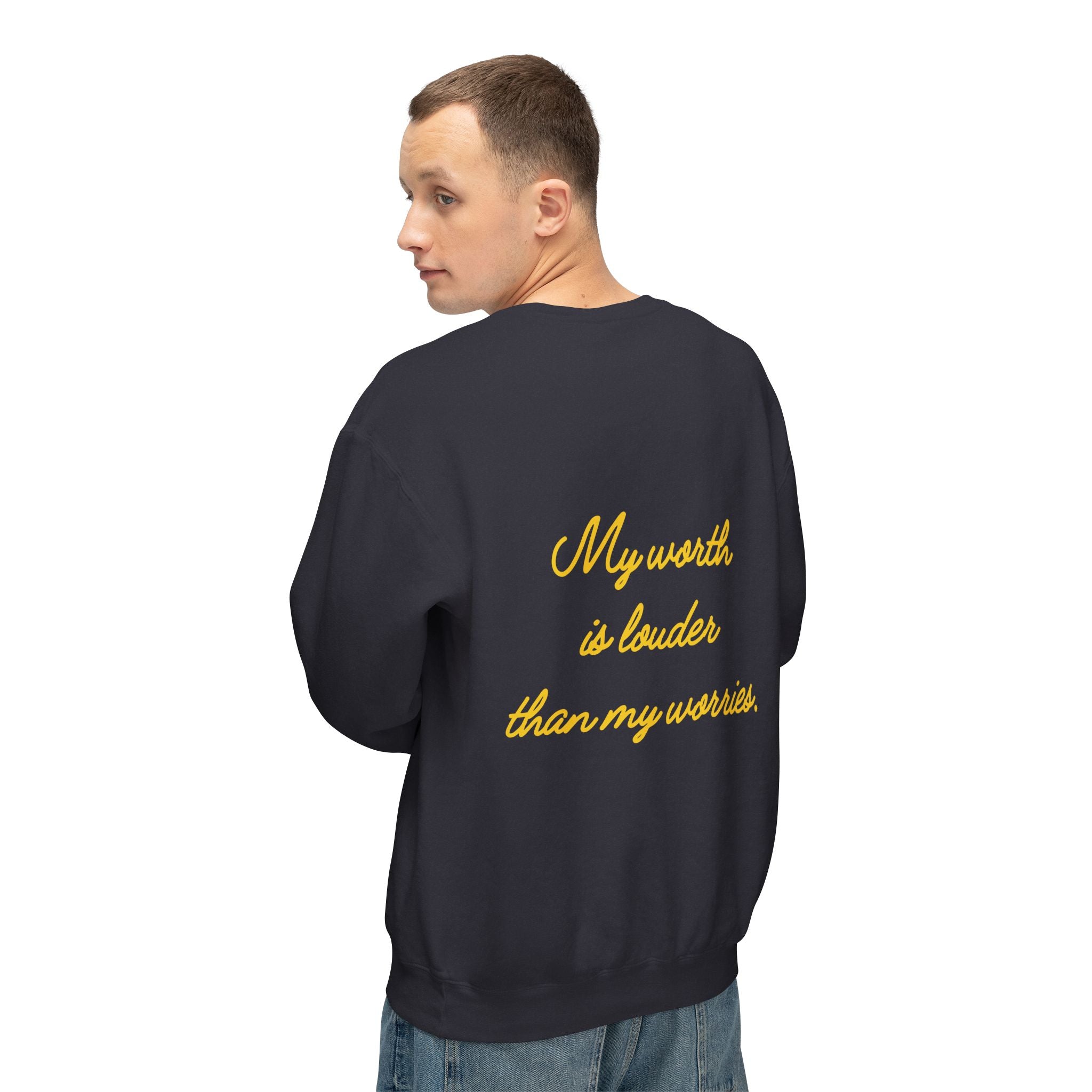 My Worth Is Louder Than My Worries Affirmation Crewneck Sweatshirt