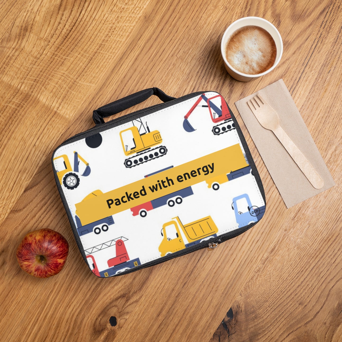 "Packed with energy" Energetic Kids Lunch Bag, Fun Lunchbox for School, Construction Theme, Packed with Energy, Kids' Insulated Lunch Tote, Back to School [...]