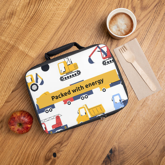 "Packed with energy" Energetic Kids Lunch Bag, Fun Lunchbox for School, Construction Theme, Packed with Energy, Kids' Insulated Lunch Tote, Back to School [...]