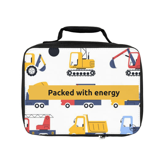 "Packed with energy" Energetic Kids Lunch Bag, Fun Lunchbox for School, Construction Theme, Packed with Energy, Kids' Insulated Lunch Tote, Back to School [...]