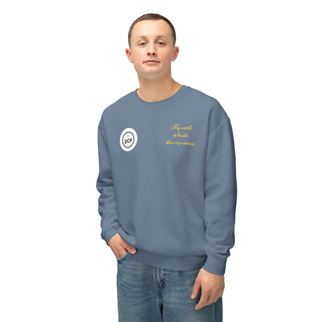My Worth Is Louder Than My Worries Affirmation Crewneck Sweatshirt