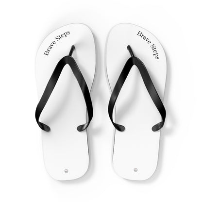 Brave Steps | White Flip Flops