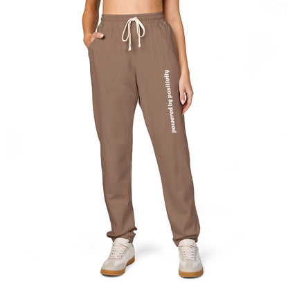 Unisex Garment-Dyed Fleece Sweatpants Powered by Positivity- Cozy Lounge Pants for Home, Comfortable Joggers for Workout, Perfect Gift for Friends and [...]