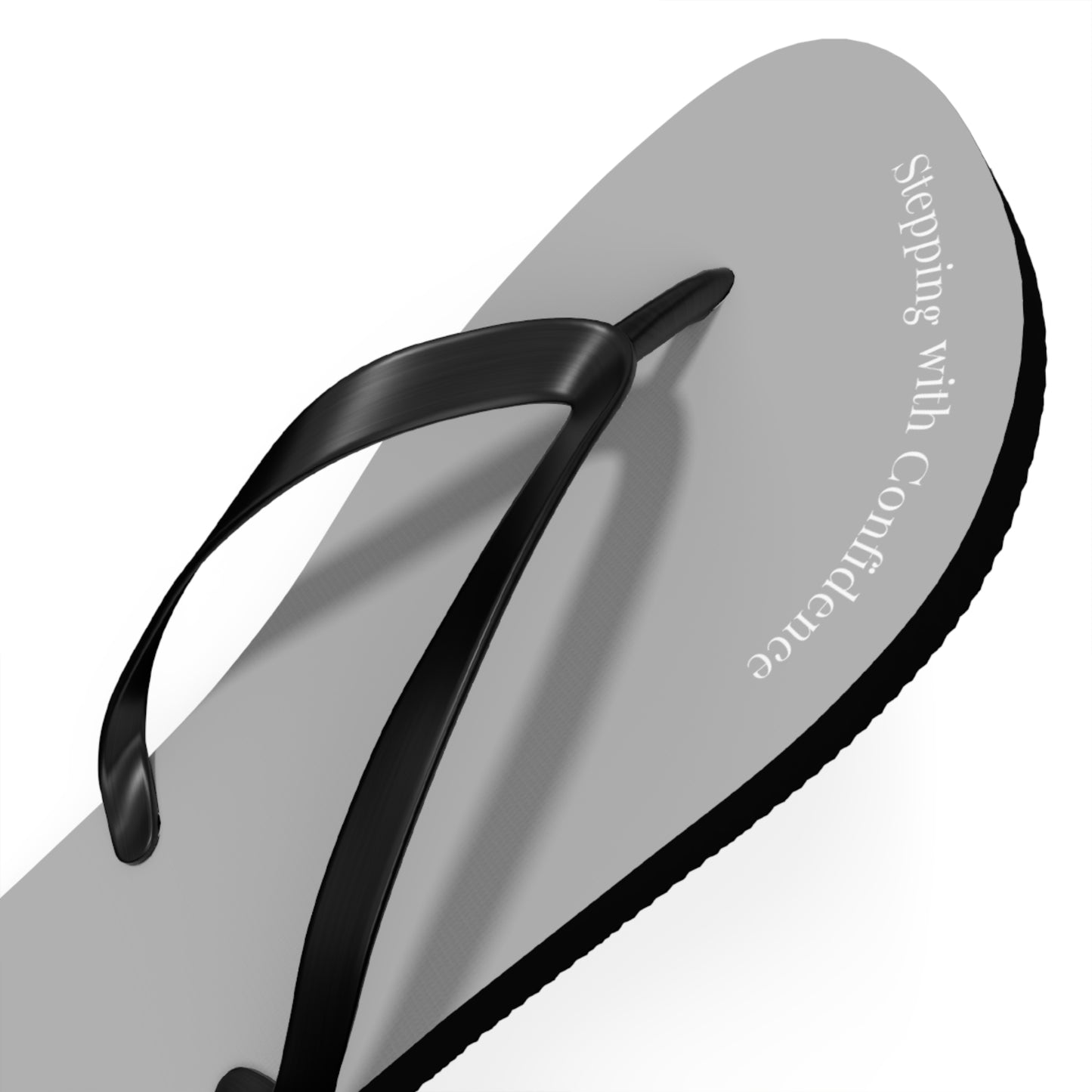 Stepping With Confidence-LIght Grey Flip Flops