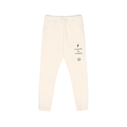 "Powered by Positivity" Cozy Unisex Sweatpants for Relaxing, Perfect for Chilling, Gift for Friends, Lounge Wear, Everyday Comfort