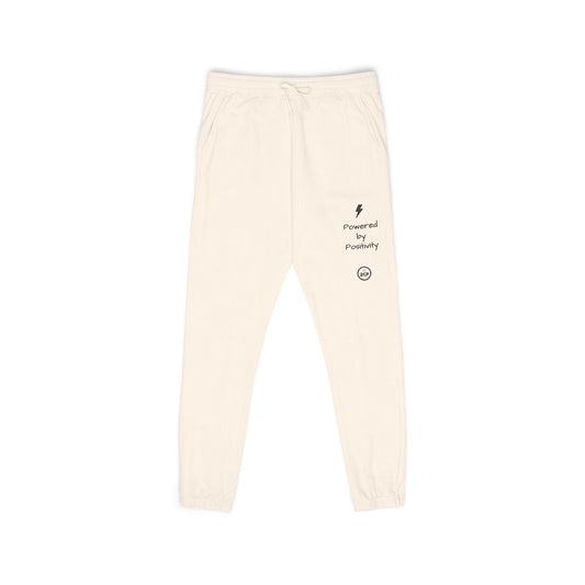 "Powered by Positivity" Cozy Unisex Sweatpants for Relaxing, Perfect for Chilling, Gift for Friends, Lounge Wear, Everyday Comfort