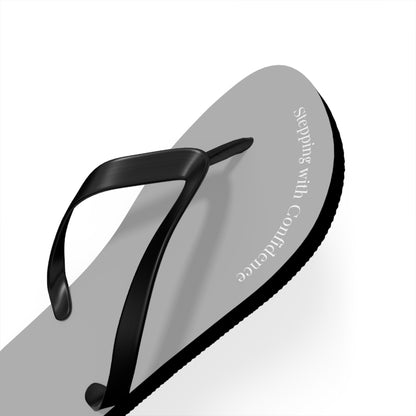 Stepping With Confidence-LIght Grey Flip Flops