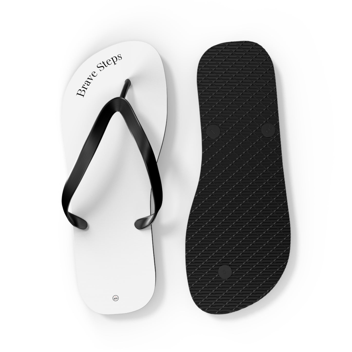 Brave Steps | White Flip Flops